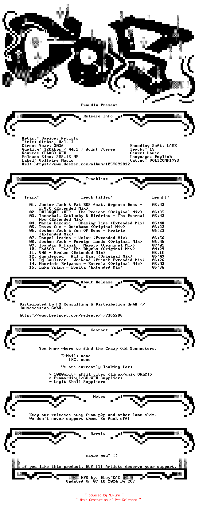 NFO for the release VA-Afrhse_Vol._3-(VOLTCOMP1793)-WEB-2026-COS by COS