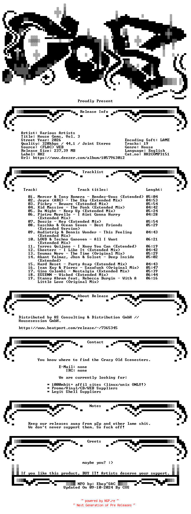 NFO for the release VA-House_Gems_Vol._3-(RH2COMP3151)-WEB-2026-COS by COS