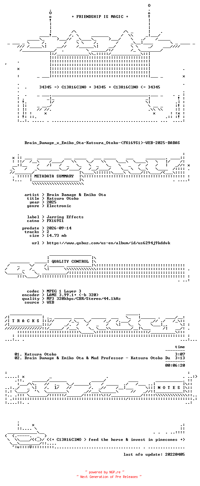 NFO for the release Brain_Damage_x_Emiko_Ota-Katsura_Otoko-(FX169S1)-WEB-2025-BABAS by BABAS