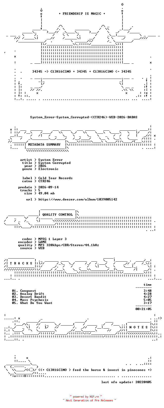 NFO for the release System_Error-System_Corrupted-(CTR246)-WEB-2026-BABAS by BABAS