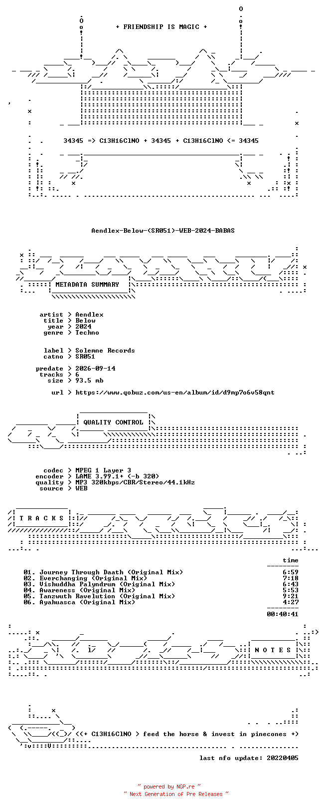 NFO for the release Aendlex-Below-(SR051)-WEB-2024-BABAS by BABAS