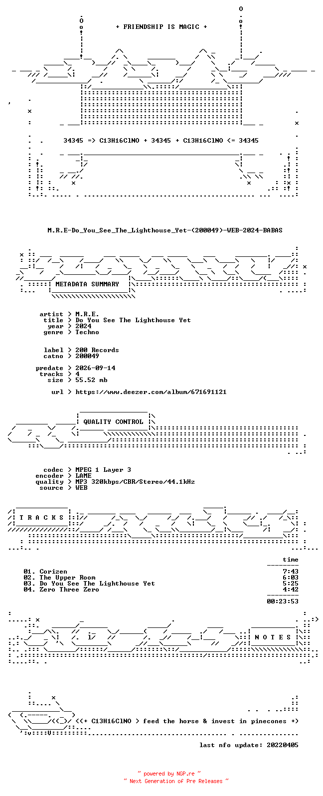 NFO for the release M.R.E-Do_You_See_The_Lighthouse_Yet-(200049)-WEB-2024-BABAS by BABAS