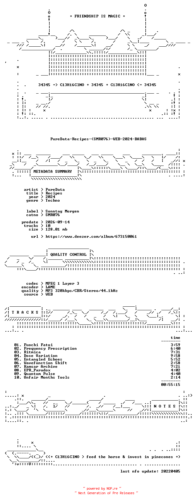 NFO for the release PureData-Recipes-(SMR076)-WEB-2024-BABAS by BABAS
