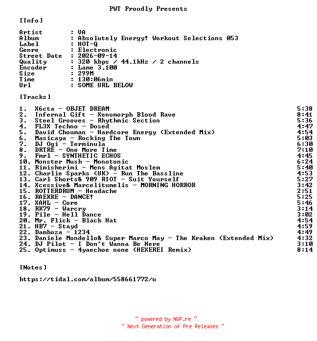NFO for the release VA-Absolutely_Energy_Workout_Selections_053-WEB-2026-PWT by PWT
