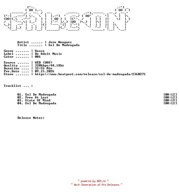 NFO for the release Jero_Nougues-Sol_De_Madrugada-(086)-WEB-2018-FALCON by FALCON