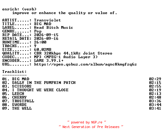 NFO for the release Transviolet-BIG_MAD-WEB-2026-ENRiCH by ENRiCH