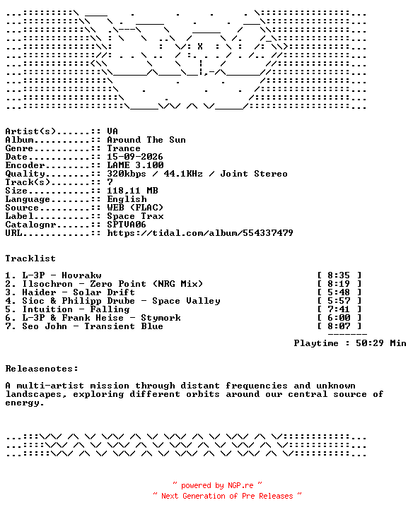 NFO for the release VA-Around_The_Sun-SPTVA06-WEB-2026-WAV by WAV