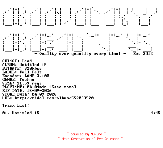 NFO for the release Leod-Untitled_15-SINGLE-WEB-2026-BB by BB