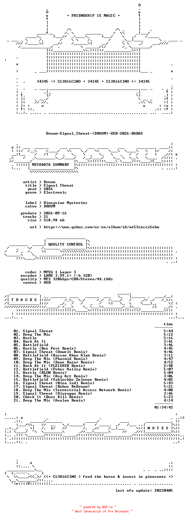NFO for the release Druum-Signal_Threat-(DRUUM)-WEB-2026-BABAS by BABAS