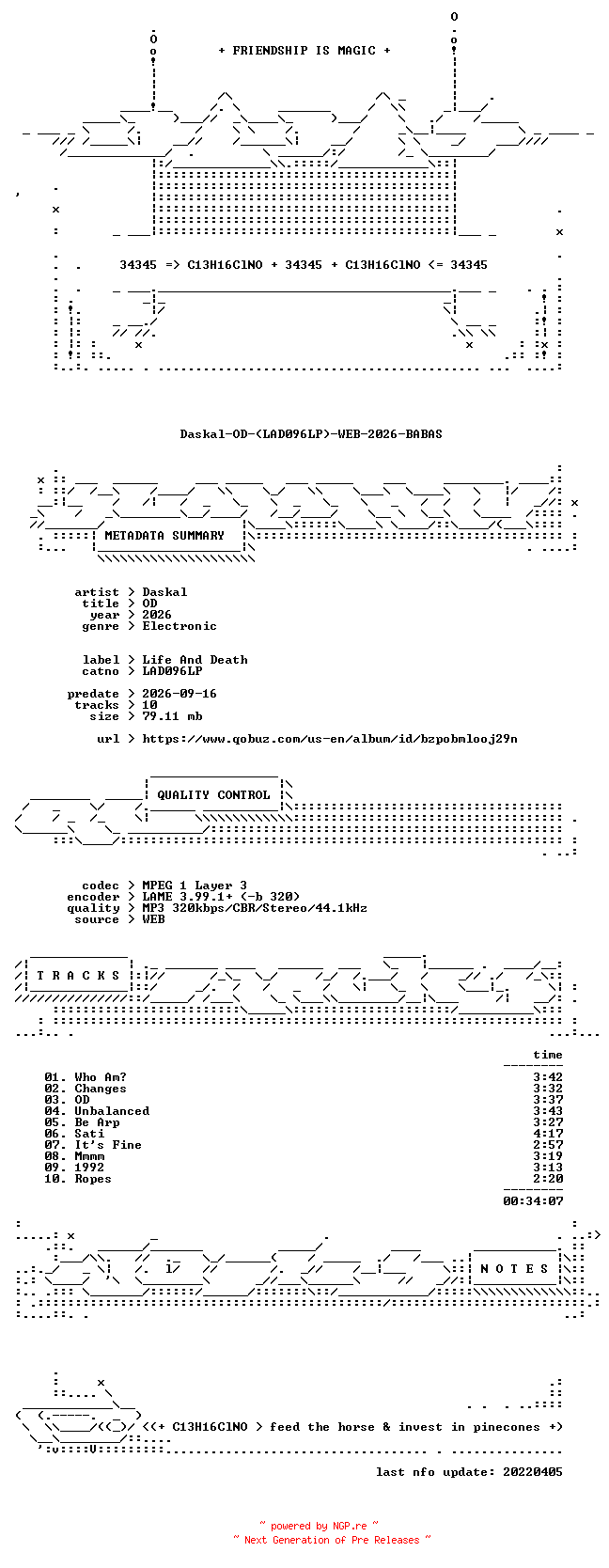 NFO for the release Daskal-OD-(LAD096LP)-WEB-2026-BABAS by BABAS