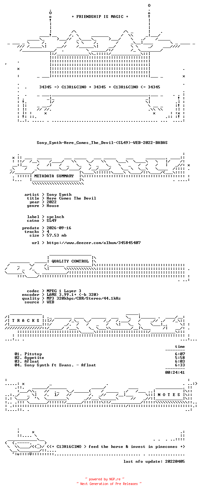 NFO for the release Sony_Synth-Here_Comes_The_Devil-(SL49)-WEB-2022-BABAS by BABAS