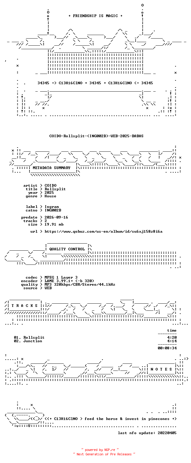 NFO for the release COIDO-Rollsplit-(ING002B)-WEB-2025-BABAS by BABAS