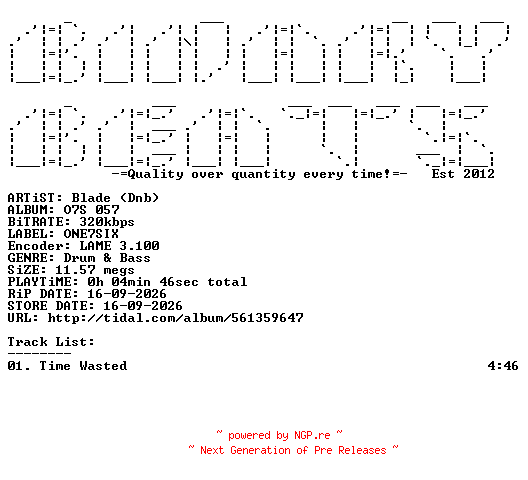NFO for the release Blade_(Dnb)-O7S_057-(O7S057)-SINGLE-WEB-2026-BB by BB