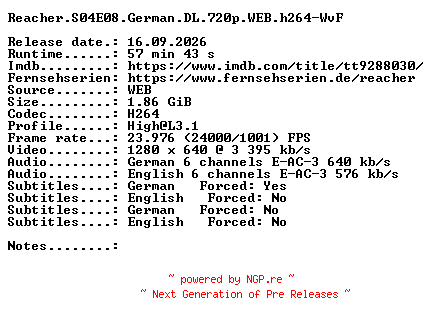 NFO for the release Reacher.S04E08.German.DL.720p.WEB.h264-WvF by WvF