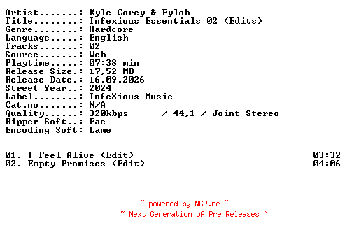 NFO for the release Kyle_Gorey_and_Fyloh-Infexious_Essentials_02_(Edits)-WEB-2024-XTC_iNT by XTC_iNT