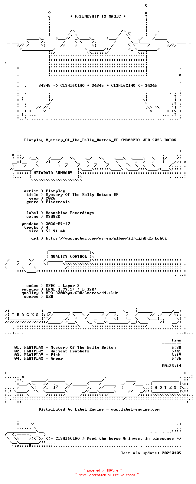 NFO for the release Flatplay-Mystery_Of_The_Belly_Button_EP-(MS082D)-WEB-2026-BABAS by BABAS