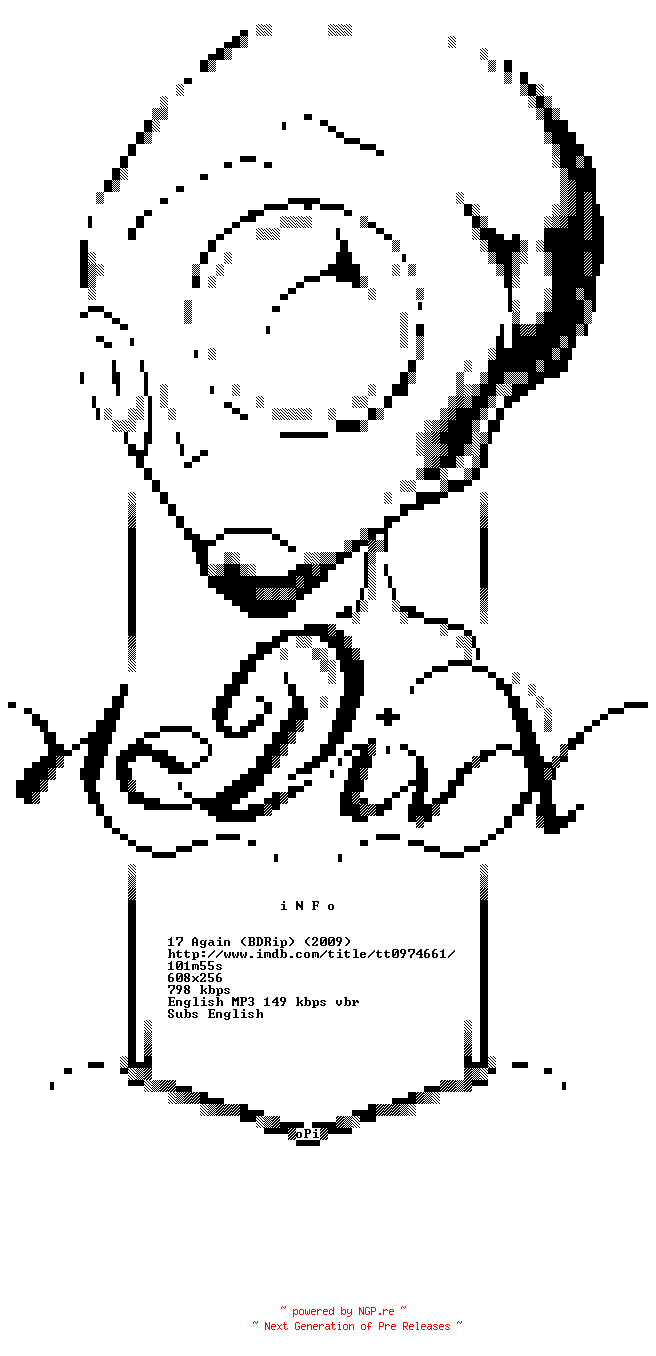 NFO for the release 17.Again.BDRip.XviD-NeDiVx by NeDiVx