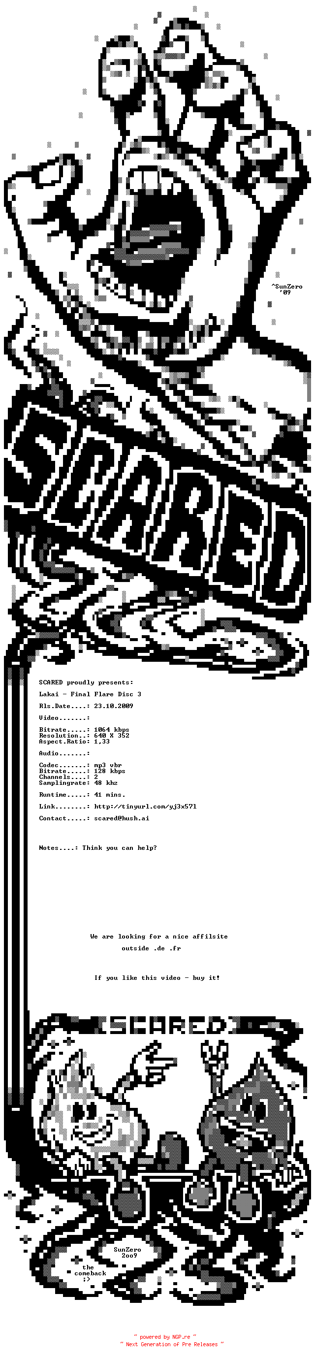 NFO for the release Lakai.The.Final.Flare.Disc3.2008.BDRiP.XviD-SCARED by SCARED