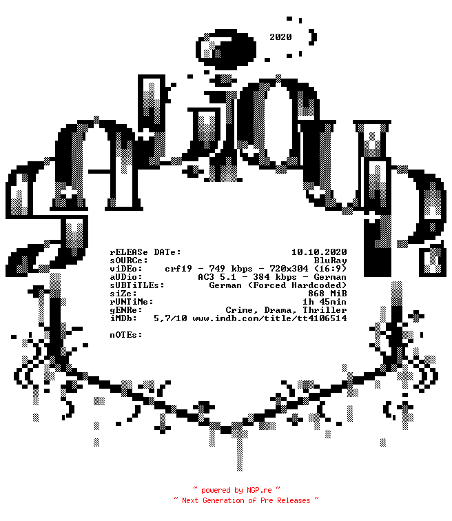 NFO for the release The.Postcard.Killings.German.2020.AC3.BDRip.x264-SAViOUR by SAViOUR