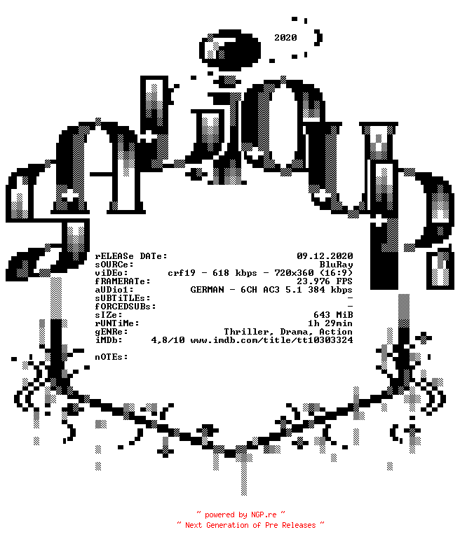 NFO for the release Survive.the.Night.2020.German.AC3.BDRiP.x264-SAViOUR by SAViOUR
