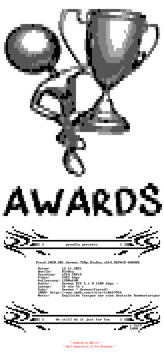 NFO for the release Freud.2020.E01.German.720p.BluRay.x264.REPACK-AWARDS by AWARDS
