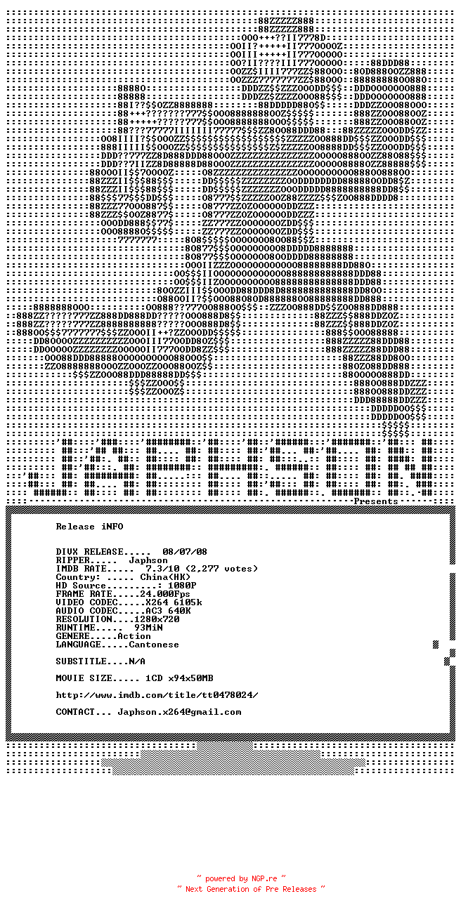 NFO for the release S.P.L.2005.720p.BluRay.x264-Japhson by Japhson