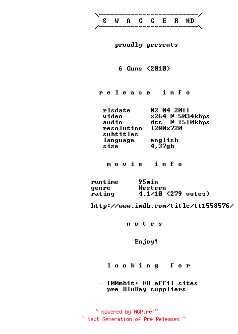NFO for the release The.Adventures.of.Sherlock.Holmes.1939.720p.BluRay.x264-CiNEFiLE by CiNEFiLE