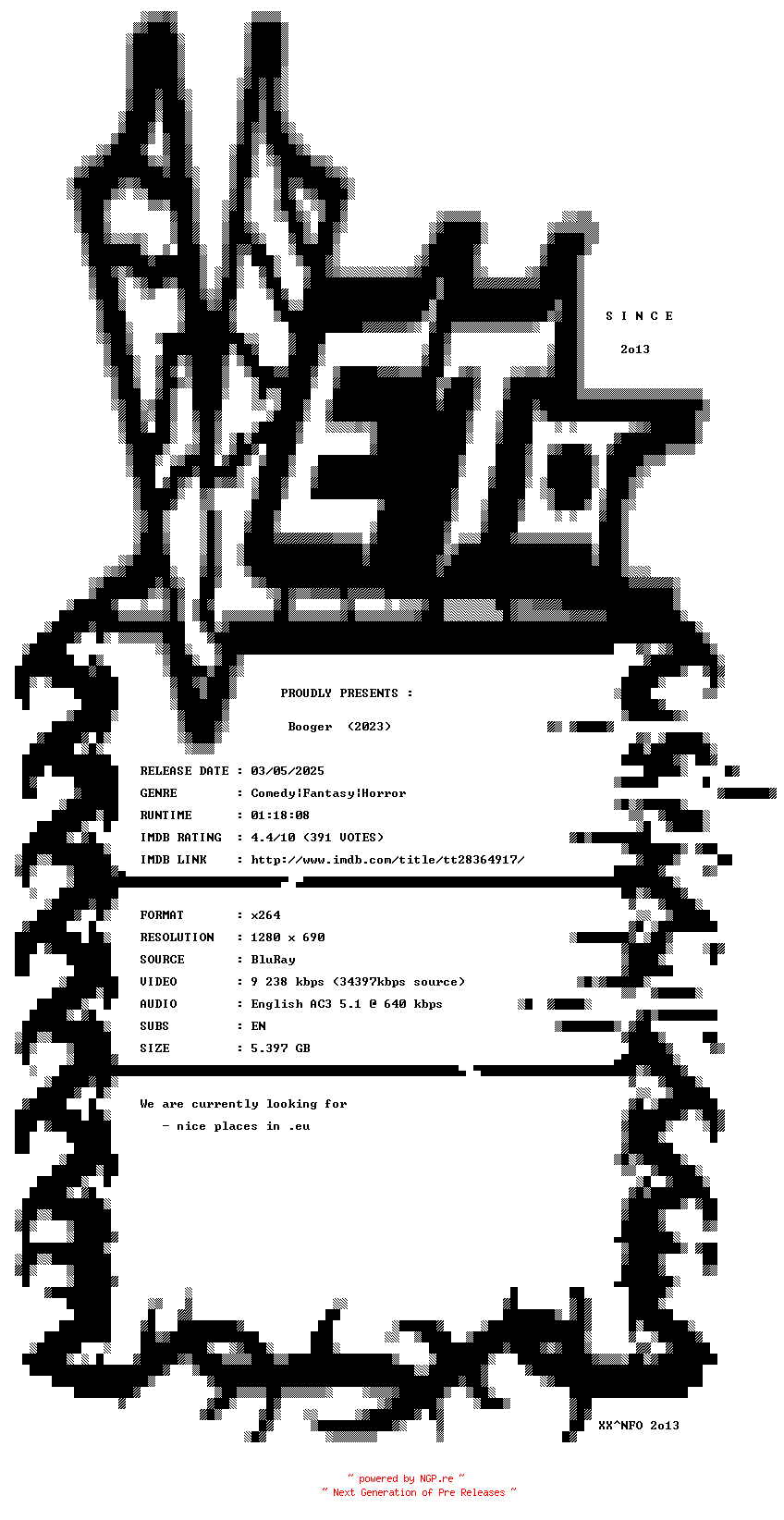 NFO for the release Booger.2023.720p.BluRay.x264-VETO by VETO