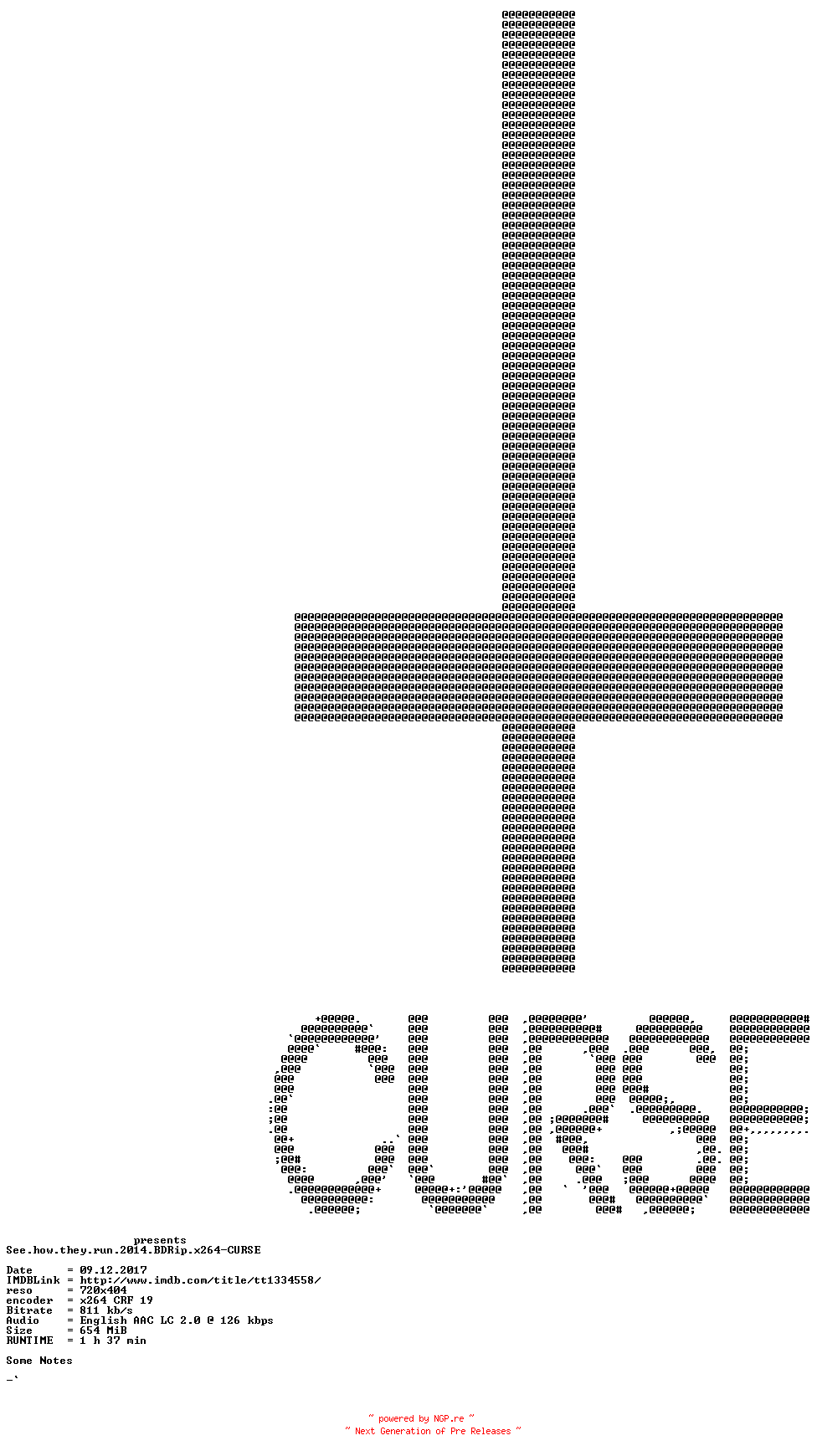 NFO for the release See.how.they.run.2014.BDRip.x264-CURSE by CURSE