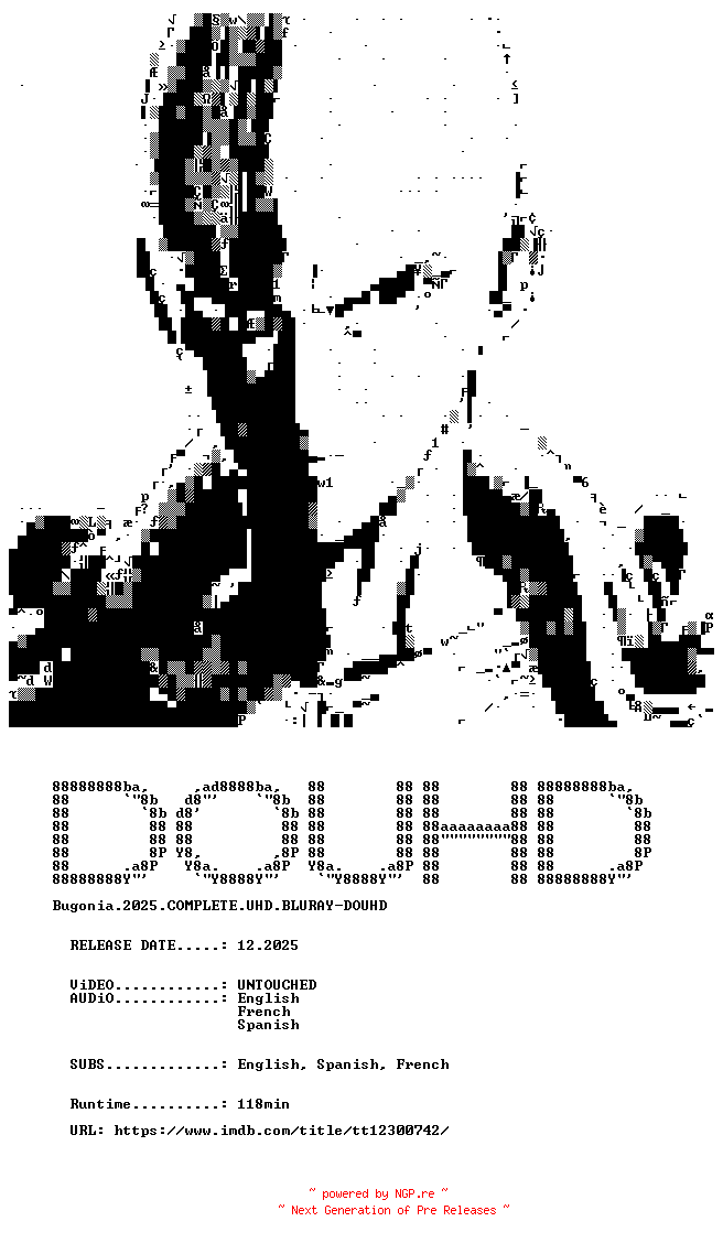 NFO for the release Bugonia.2025.COMPLETE.UHD.BLURAY-DOUHD by DOUHD