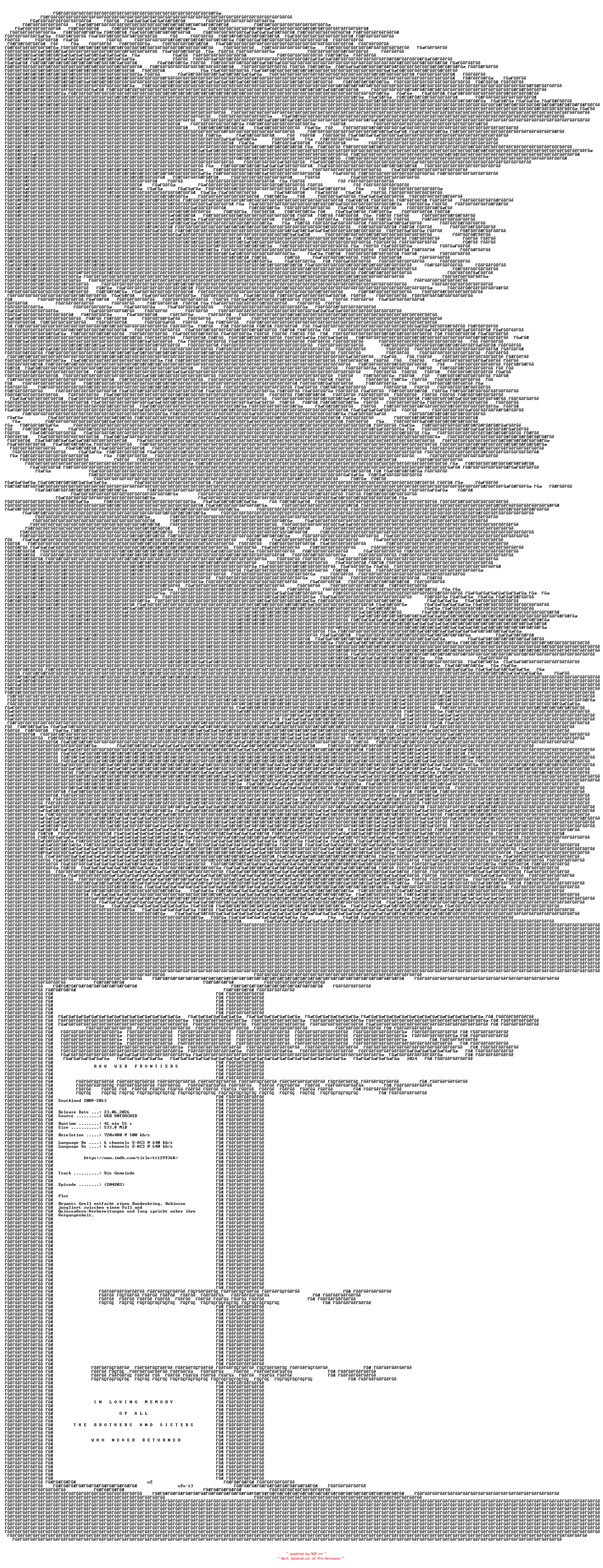 NFO for the release Southland.S04E03.Die.Gemeinde.German.DL.WEB.h264-RWF by RWF