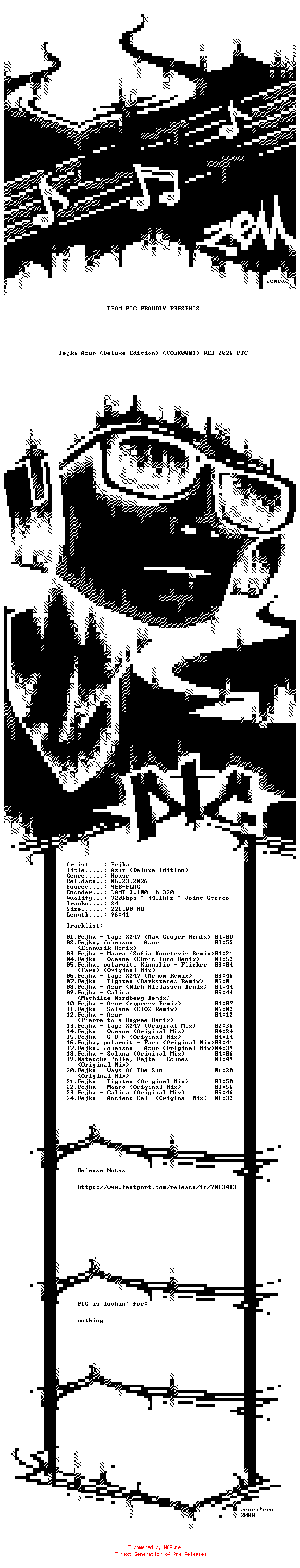 NFO for the release Fejka-Azur_(Deluxe_Edition)-(COEX0003)-WEB-2026-PTC by PTC