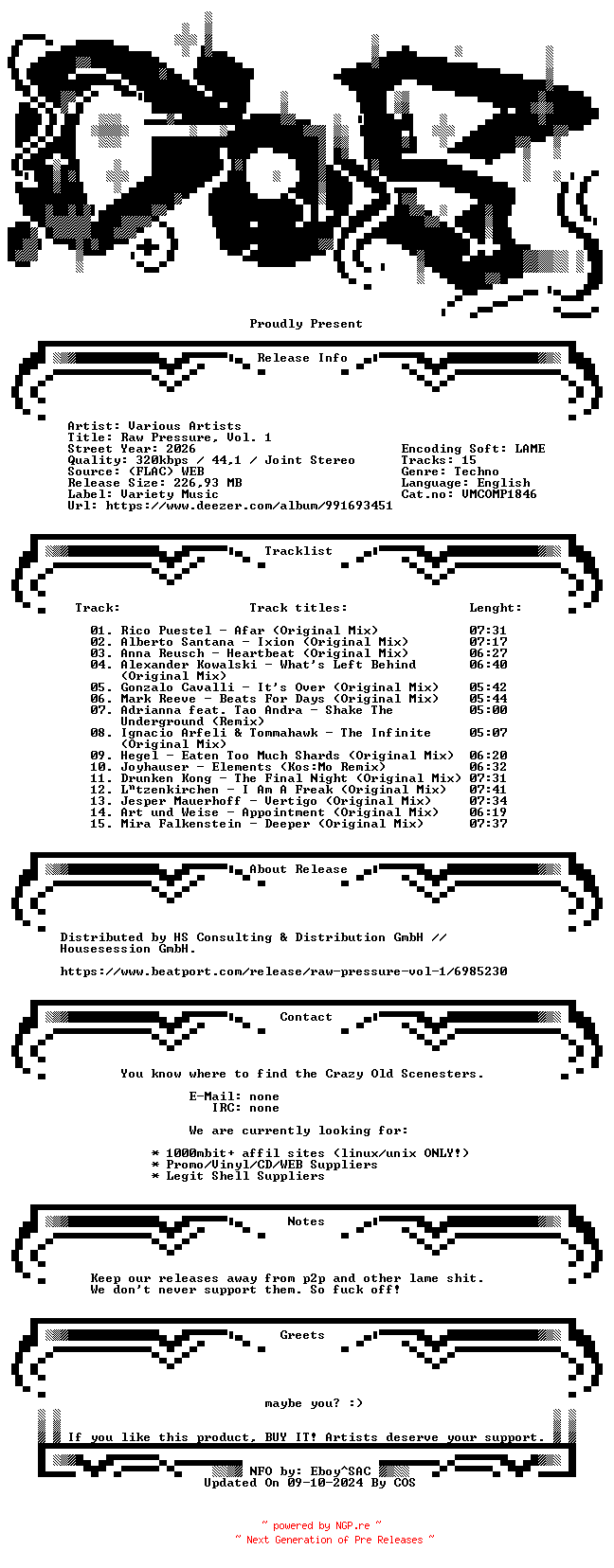 NFO for the release VA-Raw_Pressure_Vol._1-(VMCOMP1846)-WEB-2026-COS by COS