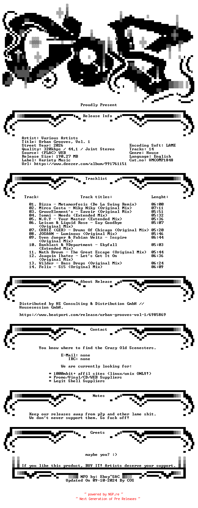 NFO for the release VA-Urban_Grooves_Vol._1-(VMCOMP1848)-WEB-2026-COS by COS
