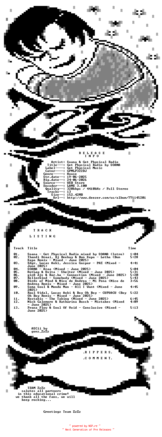 NFO for the release Soana_and_Get_Physical_Radio_-_Get_Physical_Radio_By_SOANA-(GPMLP322DJ)-WEB-2025-ZzZz by ZzZz