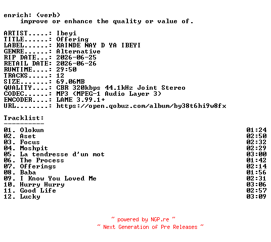 NFO for the release Ibeyi-Offering-WEB-2026-ENRiCH by ENRiCH