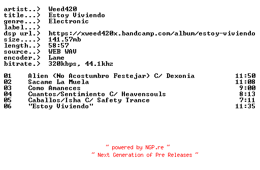 NFO for the release Weed420-Estoy_Viviendo-ES-WEB-2026-EARWORMS by EARWORMS