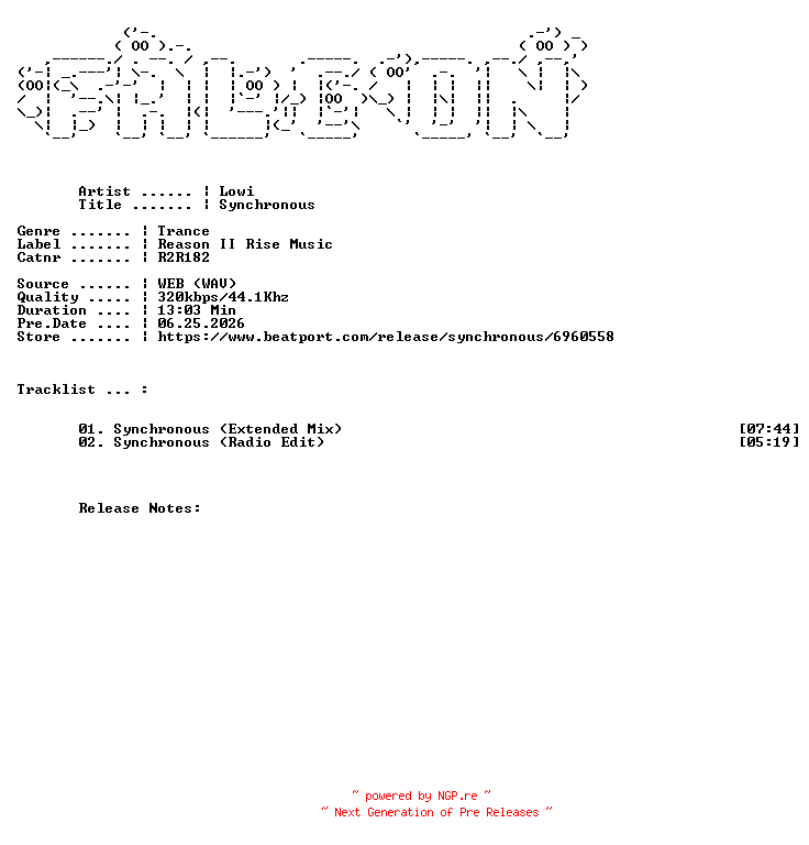 NFO for the release Lowi-Synchronous-(R2R182)-WEB-2026-FALCON by FALCON