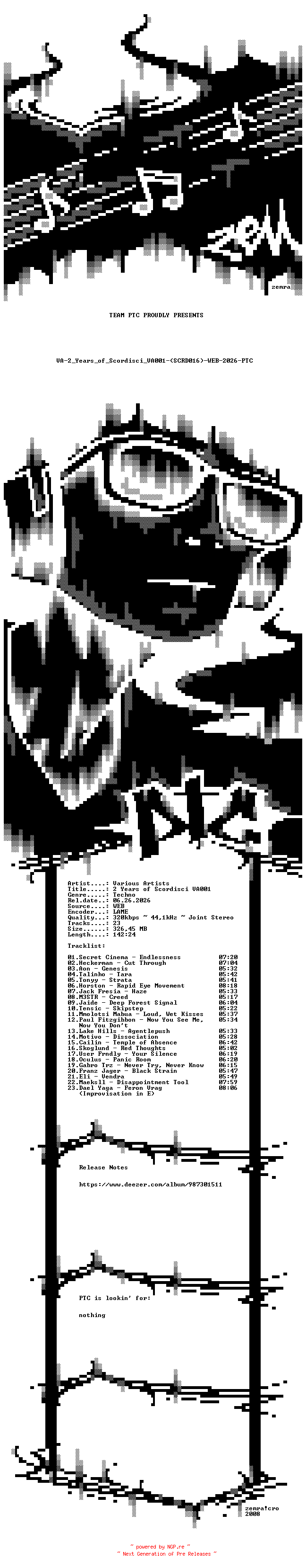 NFO for the release VA-2_Years_of_Scordisci_VA001-(SCRD016)-WEB-2026-PTC by PTC
