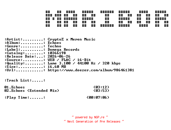 NFO for the release CryptoZ_x_Meren_Music-Echoes-(10366198)-WEB-2026-MARiBOR by MARiBOR