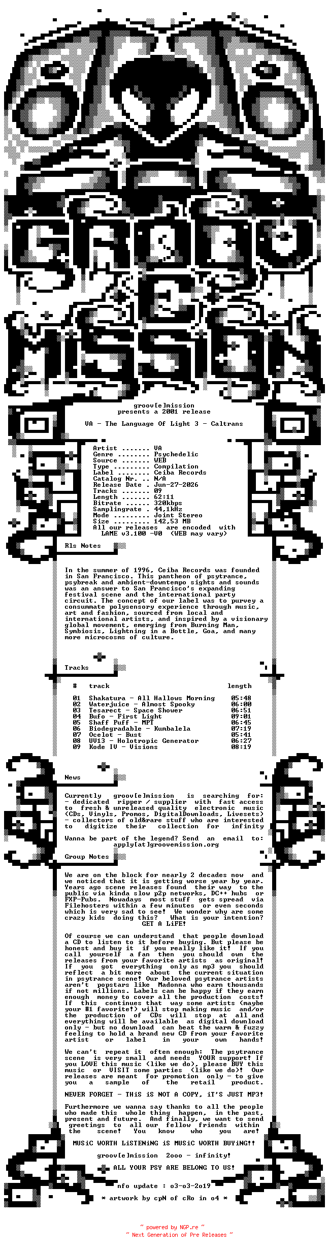 NFO for the release VA_-_The_Language_Of_Light_3_Caltrans-WEB-2001-gEm_INT by gEm_INT