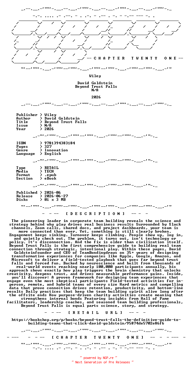 NFO for the release Wiley.-.Beyond.Trust.Falls.2026.RETAIL.EPUB.eBook-CTO by CTO