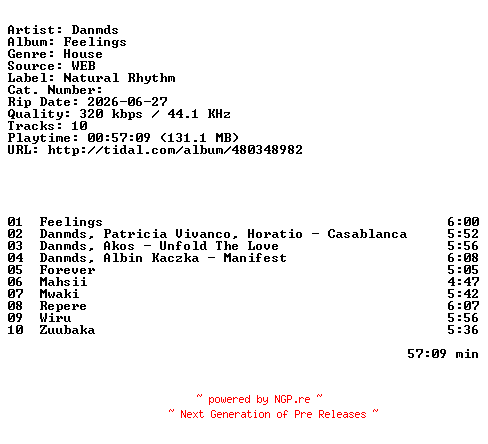 NFO for the release Danmds-Feelings-WEB-2025-ZLS by ZLS