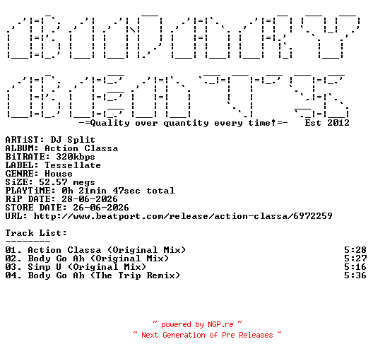 NFO for the release DJ_Split-Action_Classa-(TESS026)-WEB-2026-BB by BB