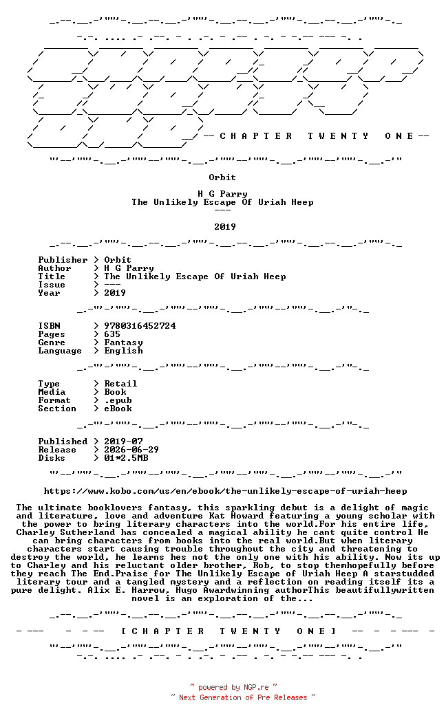 NFO for the release H.G.Parry.-.The.Unlikely.Escape.Of.Uriah.Heep.2019.RETAIL.EPUB.eBook-CTO by CTO