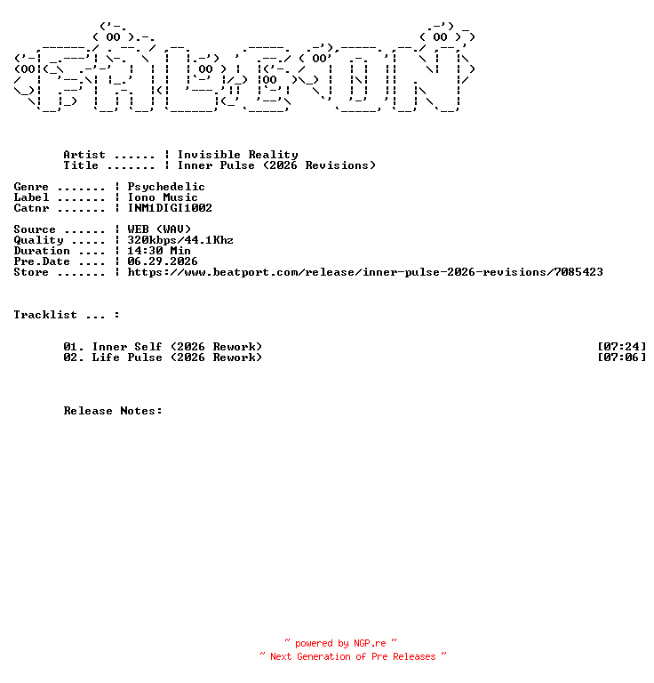 NFO for the release Invisible_Reality-Inner_Pulse_2026_Revisions-(INM1DIGI1002)-WEB-2026-FALCON by FALCON