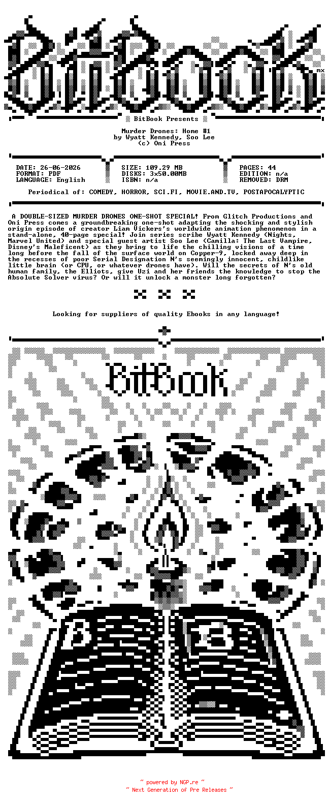 NFO for the release Oni.Press.-.Murder.Drones.Home.No.01.2026.Hybrid.Comic.eBook-BitBook by BitBook