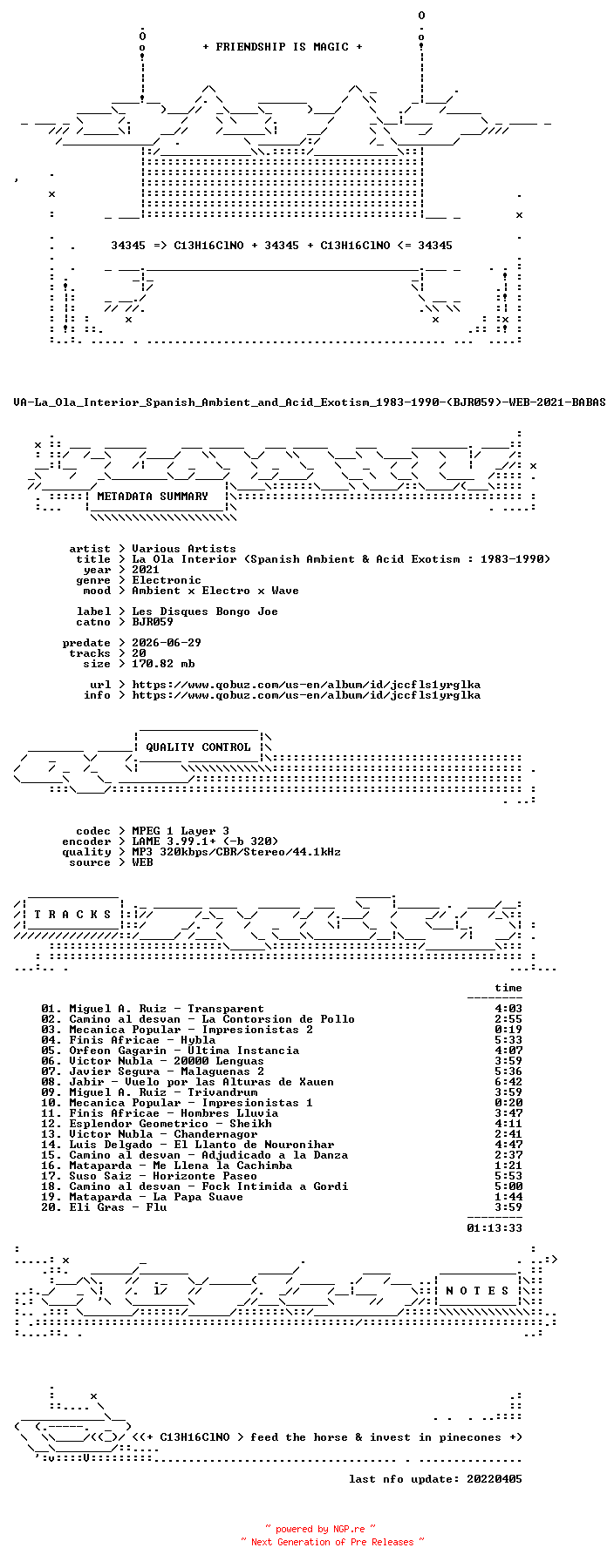 NFO for the release VA-La_Ola_Interior_Spanish_Ambient_and_Acid_Exotism_1983-1990-(BJR059)-WEB-2021-BABAS by BABAS
