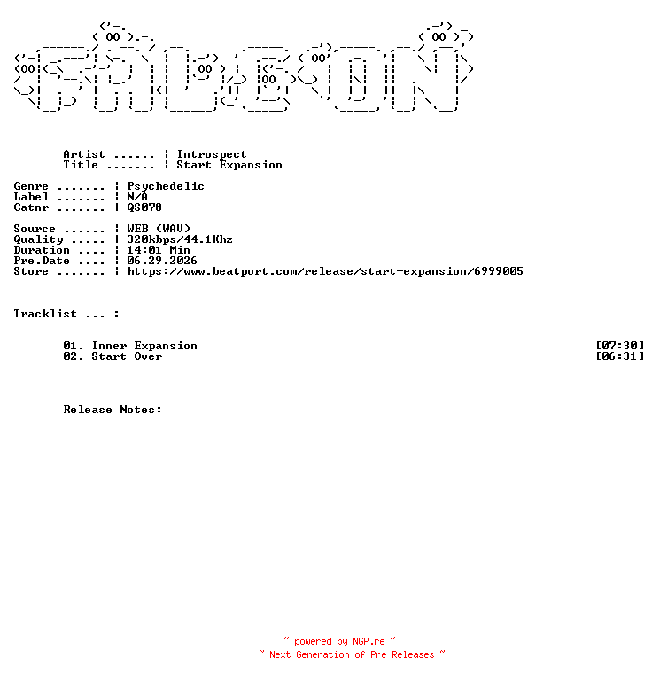 NFO for the release Introspect-Start_Expansion-(QS078)-WEB-2026-FALCON by FALCON