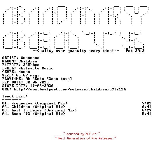 NFO for the release Queemose-Children-(AM039)-WEB-2026-BB by BB